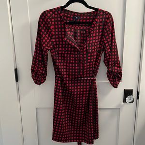 Gap red and black checkered mini dress